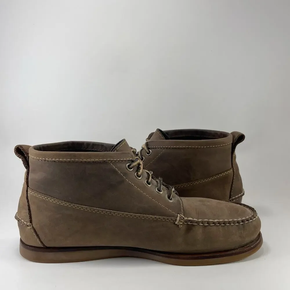 L.L. Bean Jackman Ranger Leather Moc Toe Ankle Chukka Boots Mens Size 10 D